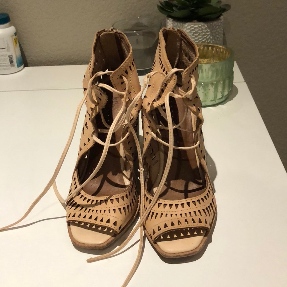 Tan Jeffrey Campbell Wedge size 7